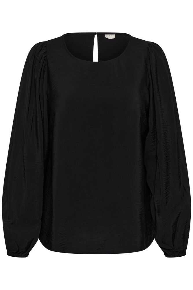 Kaffe Curve KCgila Blouse Black Deep - OAK Fashion Noordwolde