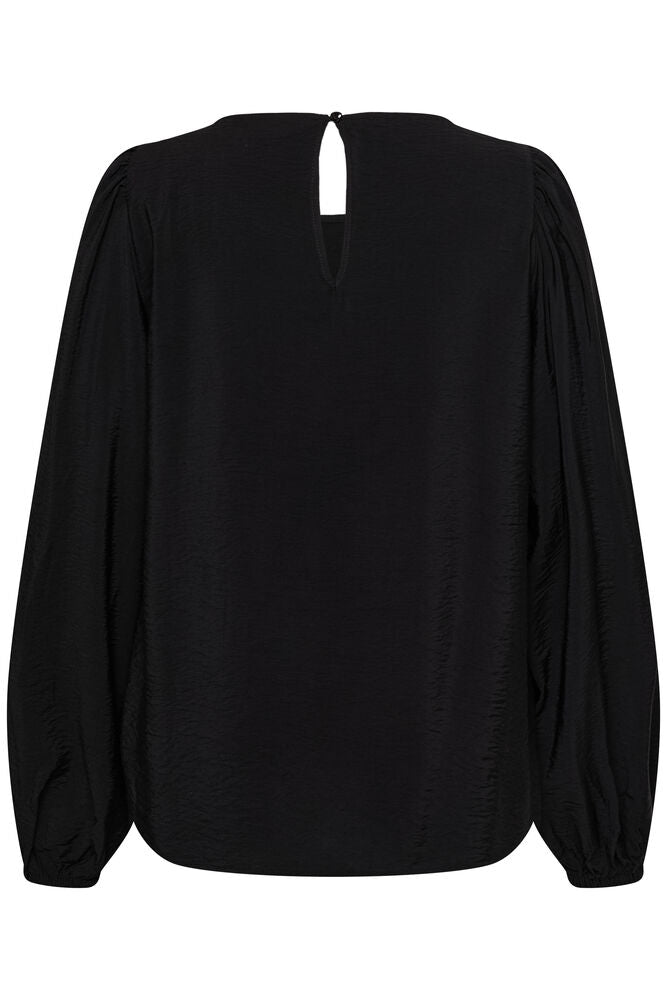Kaffe Curve KCgila Blouse Black Deep - OAK Fashion Noordwolde