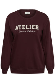 Kaffe Curve KCmichelle Sweatshirt Fudge - OAK Fashion Noordwolde