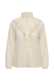 Kaffe Curve KCsiggi lace shirt Whisper White - OAK Fashion Noordwolde