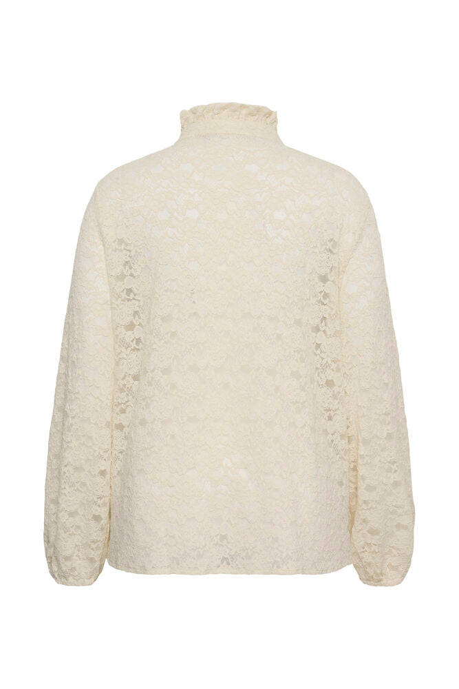 Kaffe Curve KCsiggi lace shirt Whisper White - OAK Fashion Noordwolde