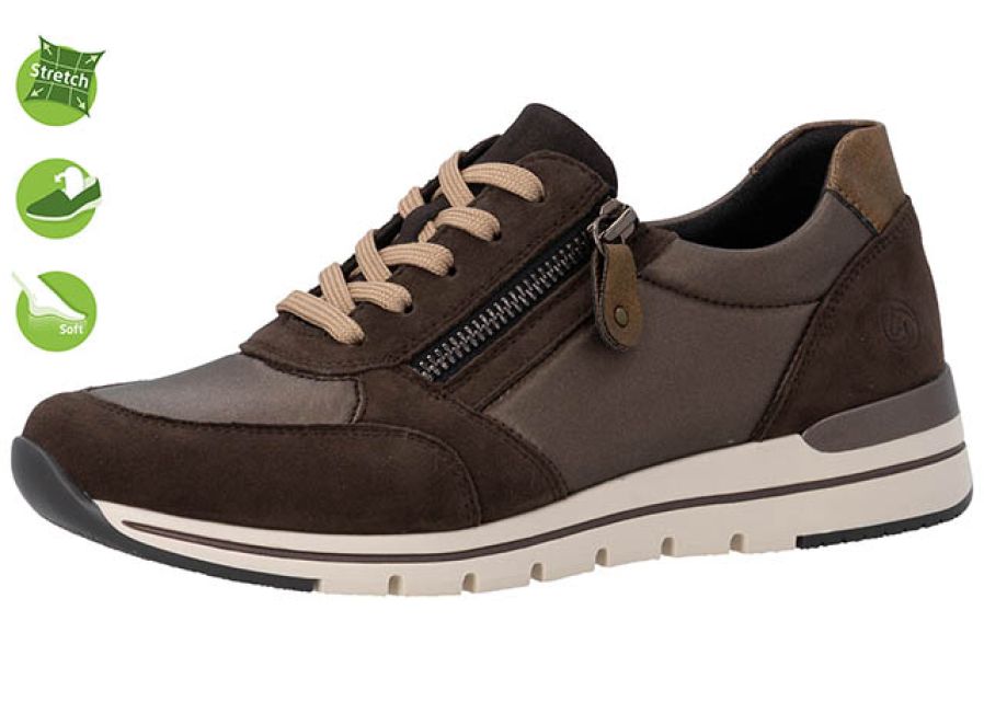 Rieker Sneaker Donkerbuin Bruin - OAK Fashion Noordwolde