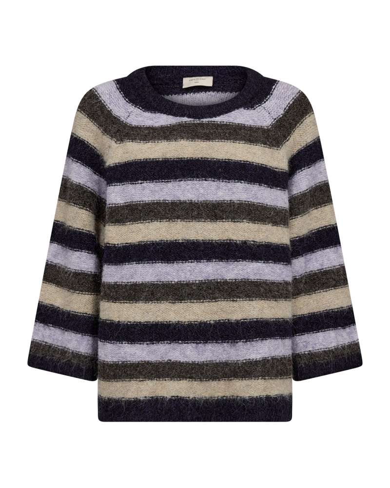 Freequent Pullover Grslulu Striped Paars - OAK Fashion Noordwolde