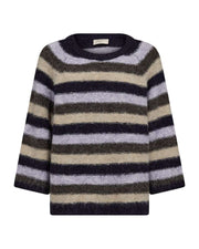 Freequent Pullover Grslulu Striped Paars - OAK Fashion Noordwolde