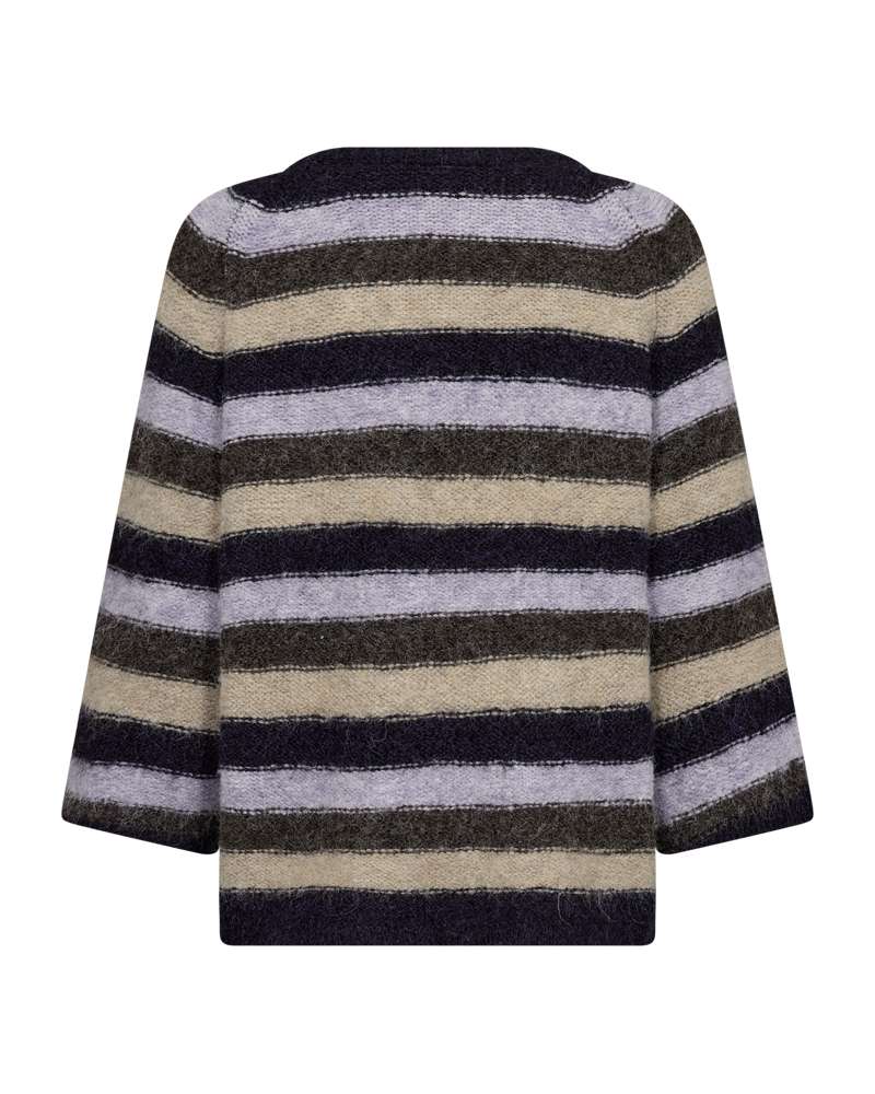 Freequent Pullover Grslulu Striped Paars - OAK Fashion Noordwolde
