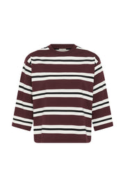 Kaffe KAwinny T-Shirt Fudge/Chalk/Black Deep - OAK Fashion Noordwolde