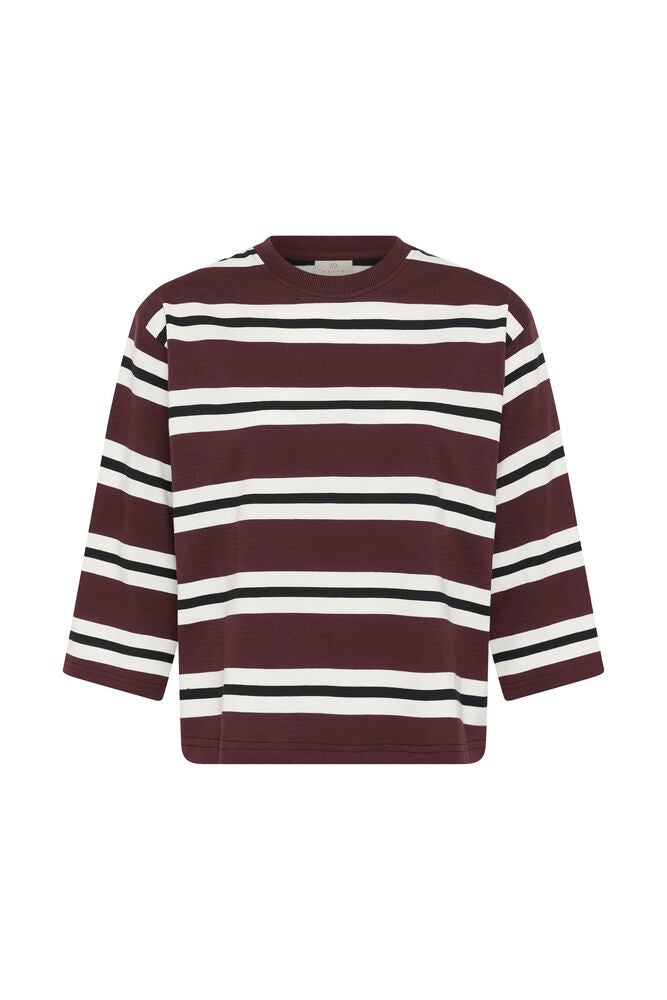 Kaffe KAwinny T-Shirt Fudge/Chalk/Black Deep - OAK Fashion Noordwolde