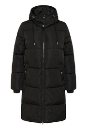 Kaffe Curve KCnikole Padded Coat Black Deep - OAK Fashion Noordwolde