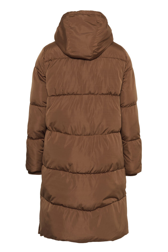Kaffe Curve KCnikole Padded Coat Friar Brown - OAK Fashion Noordwolde