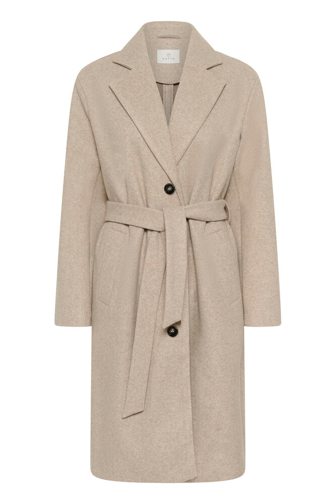 Kaffe KAsaturn Jacket Beige Smoke Melange - OAK Fashion Noordwolde