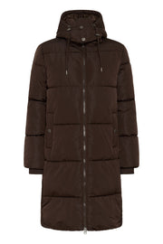 Kaffe KAnikalui Padded Coat Coffee Bean - OAK Fashion Noordwolde
