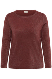 Kaffe Curve KCregitta Boatneck Pullover Port - OAK Fashion Noordwolde