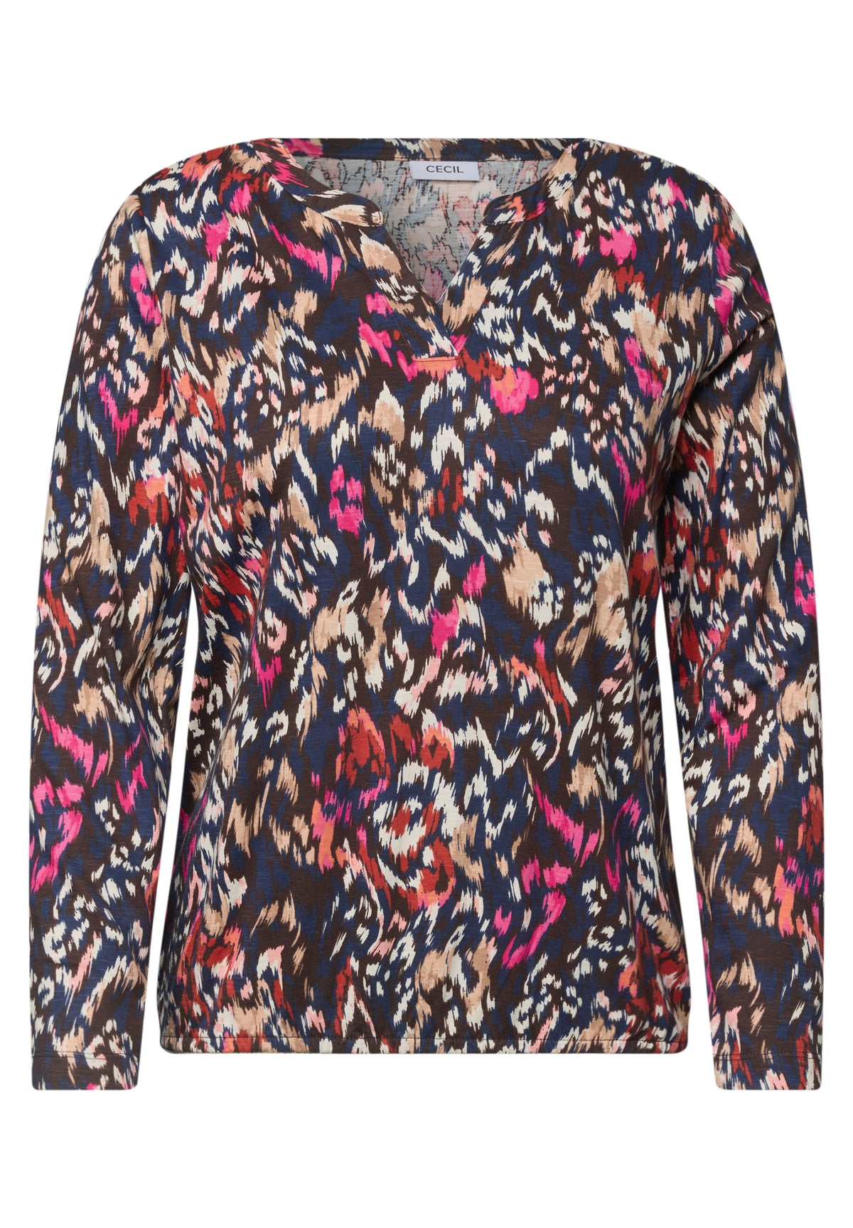 Cecil Top Split Bruin - OAK Fashion Noordwolde