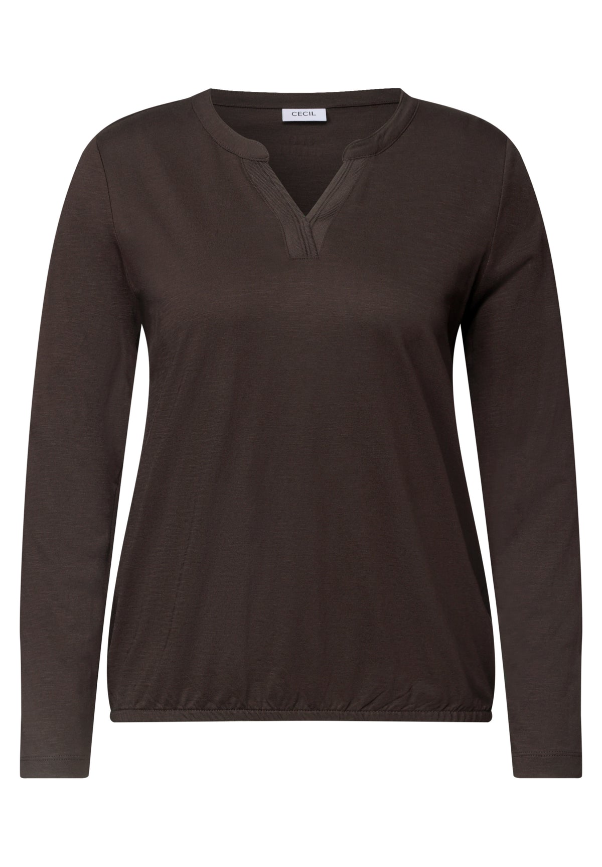 Cecil Top Solid Brown - OAK Fashion Noordwolde