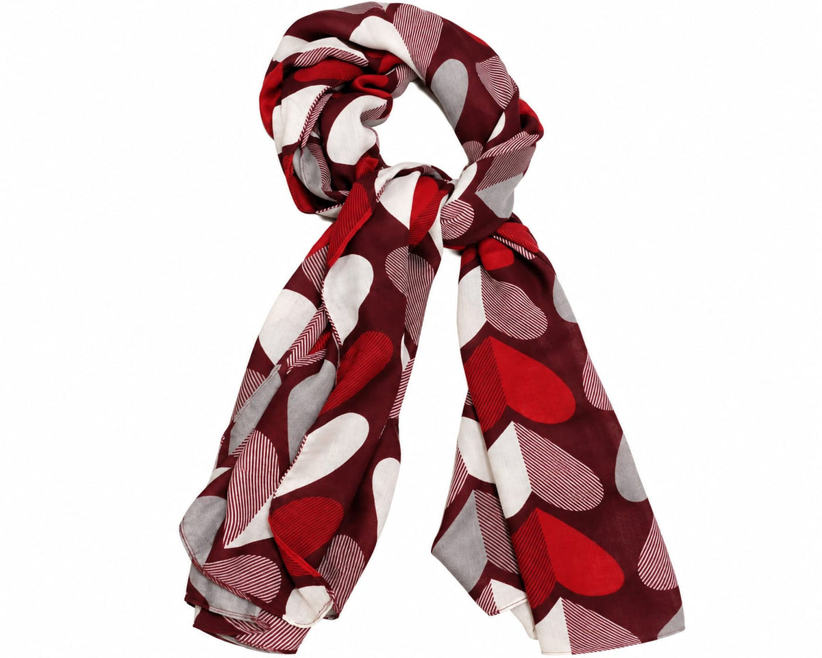 Oak Sjaal Hearts Rood - OAK Fashion Noordwolde