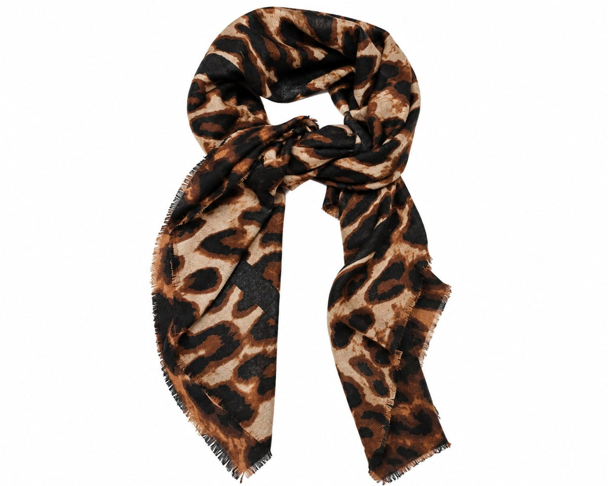 Oak Sjaal Leopard Brown - OAK Fashion Noordwolde