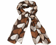 Oak Sjaal Hearts Bruin - OAK Fashion Noordwolde