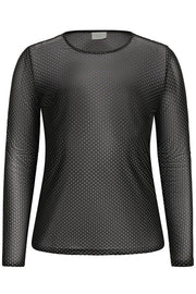Kaffe Curve KCmira T-Shirt Black Deep - OAK Fashion Noordwolde