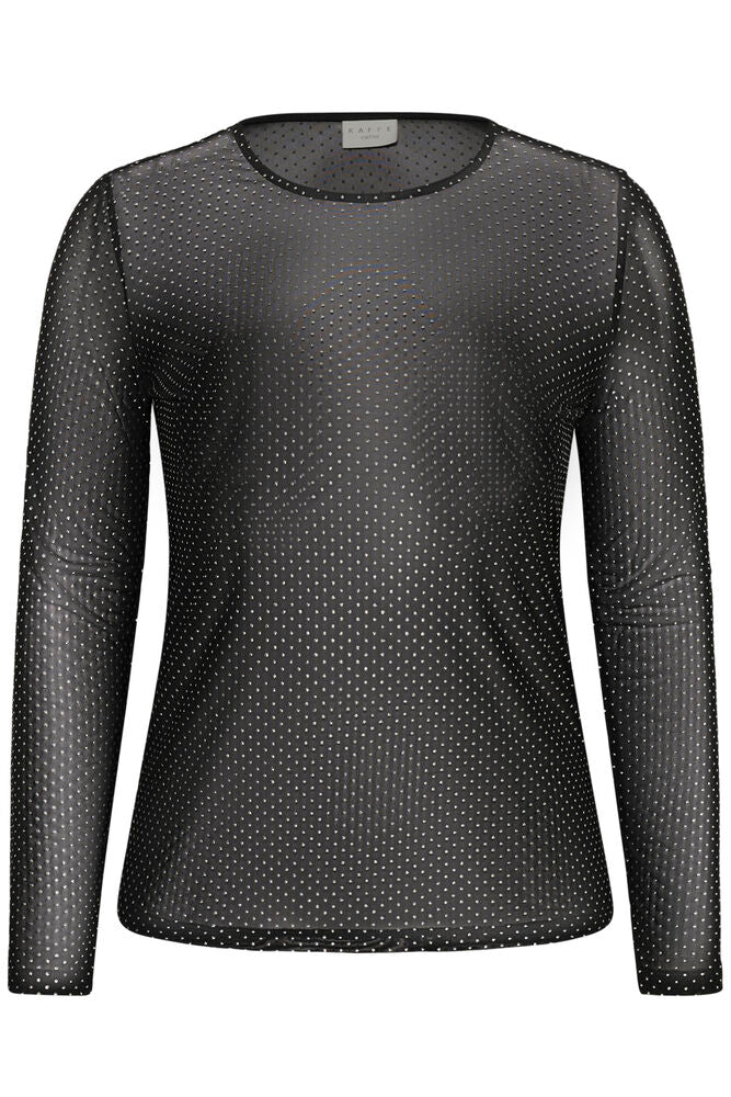 Kaffe Curve KCmira T-Shirt Black Deep - OAK Fashion Noordwolde