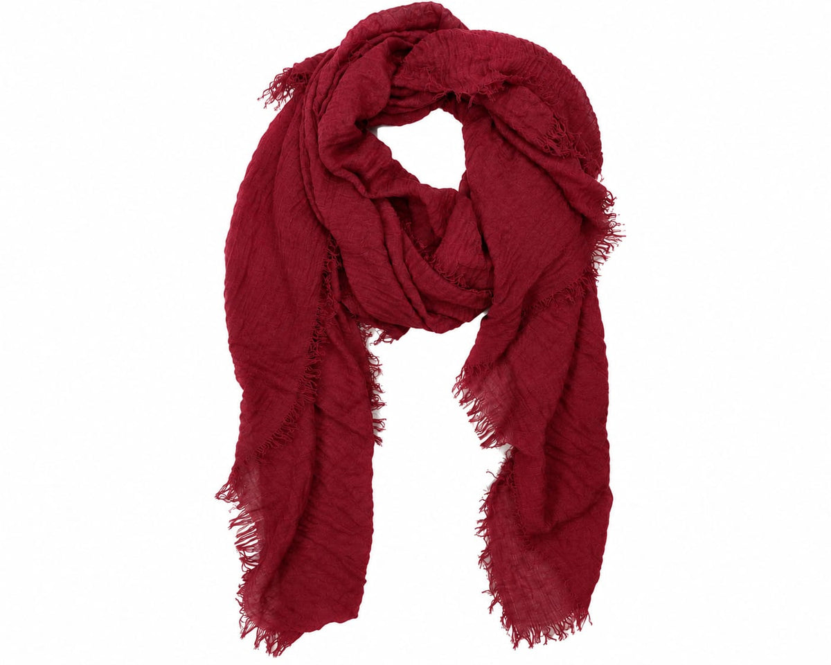 Oak Sjaal Uni Color Roan Rouge Mix - OAK Fashion Noordwolde
