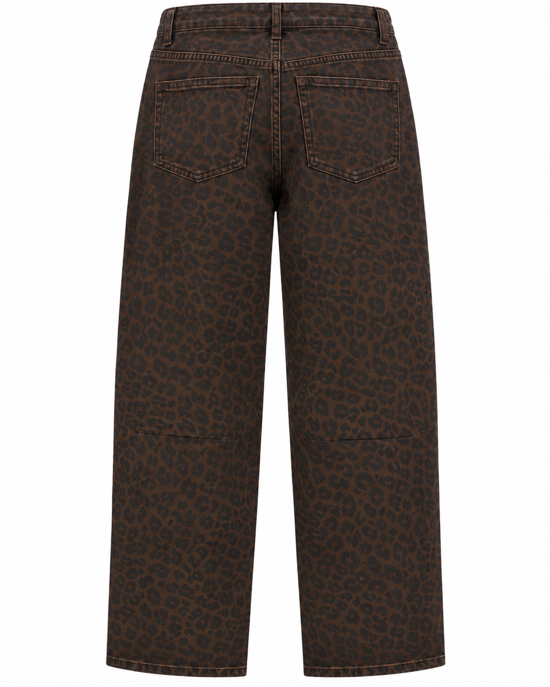 Oak Barrel Jeans Leopard Bruin - OAK Fashion Noordwolde