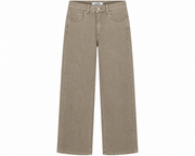 Oak Jeans Wide Leg Lichtbruin Bruin - OAK Fashion Noordwolde
