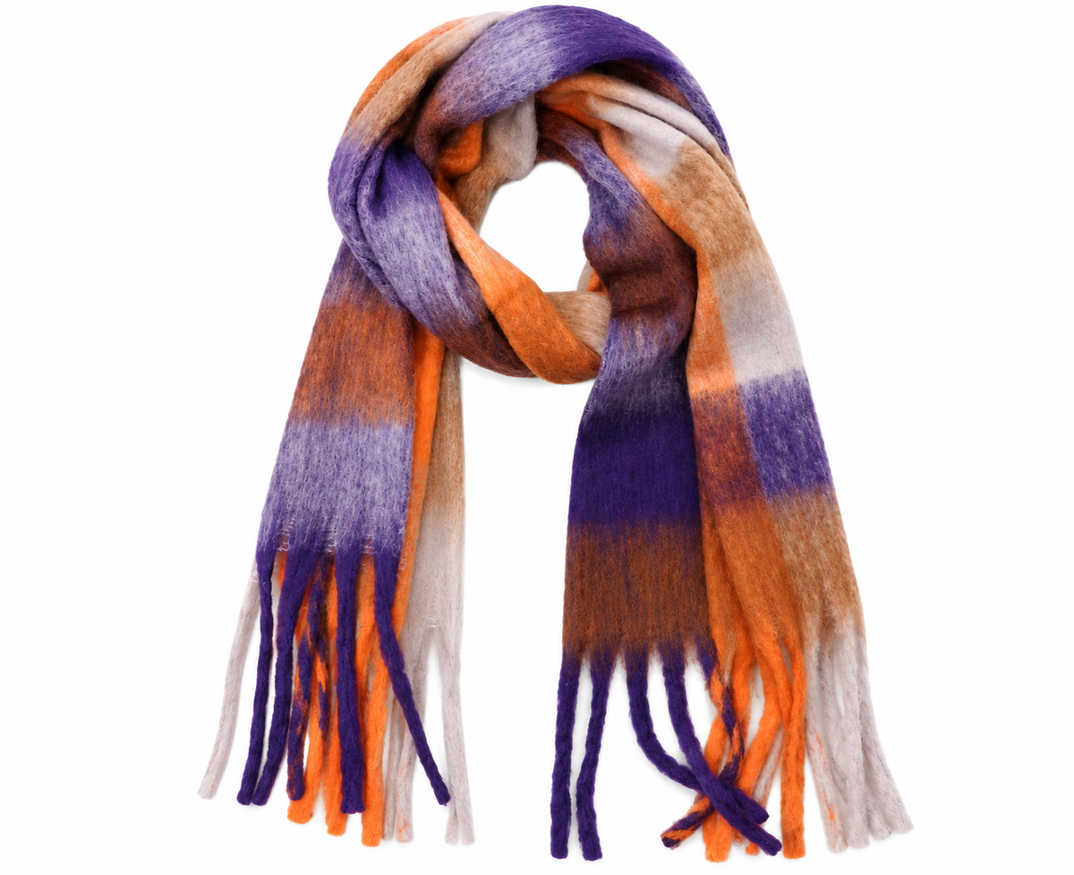 Oak Sjaal Geruit Oranje - OAK Fashion Noordwolde