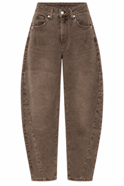 Oak Barrel Jeans Brown Brown - OAK Fashion Noordwolde