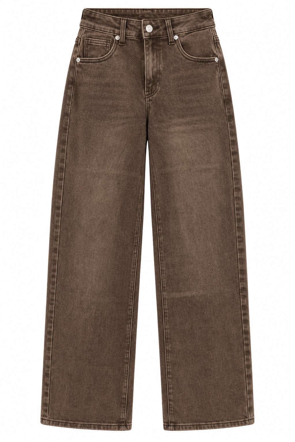 Oak Jeans Wide Leg Brown Brown - OAK Fashion Noordwolde