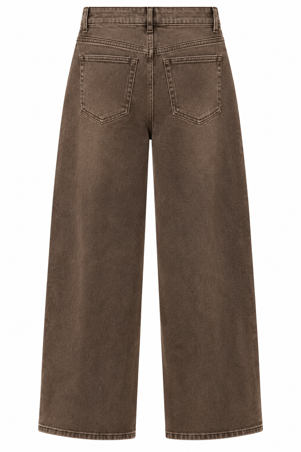 Oak Jeans Wide Leg Brown Brown - OAK Fashion Noordwolde
