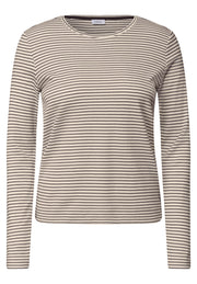 Cecil Top Striped Bruin - OAK Fashion Noordwolde