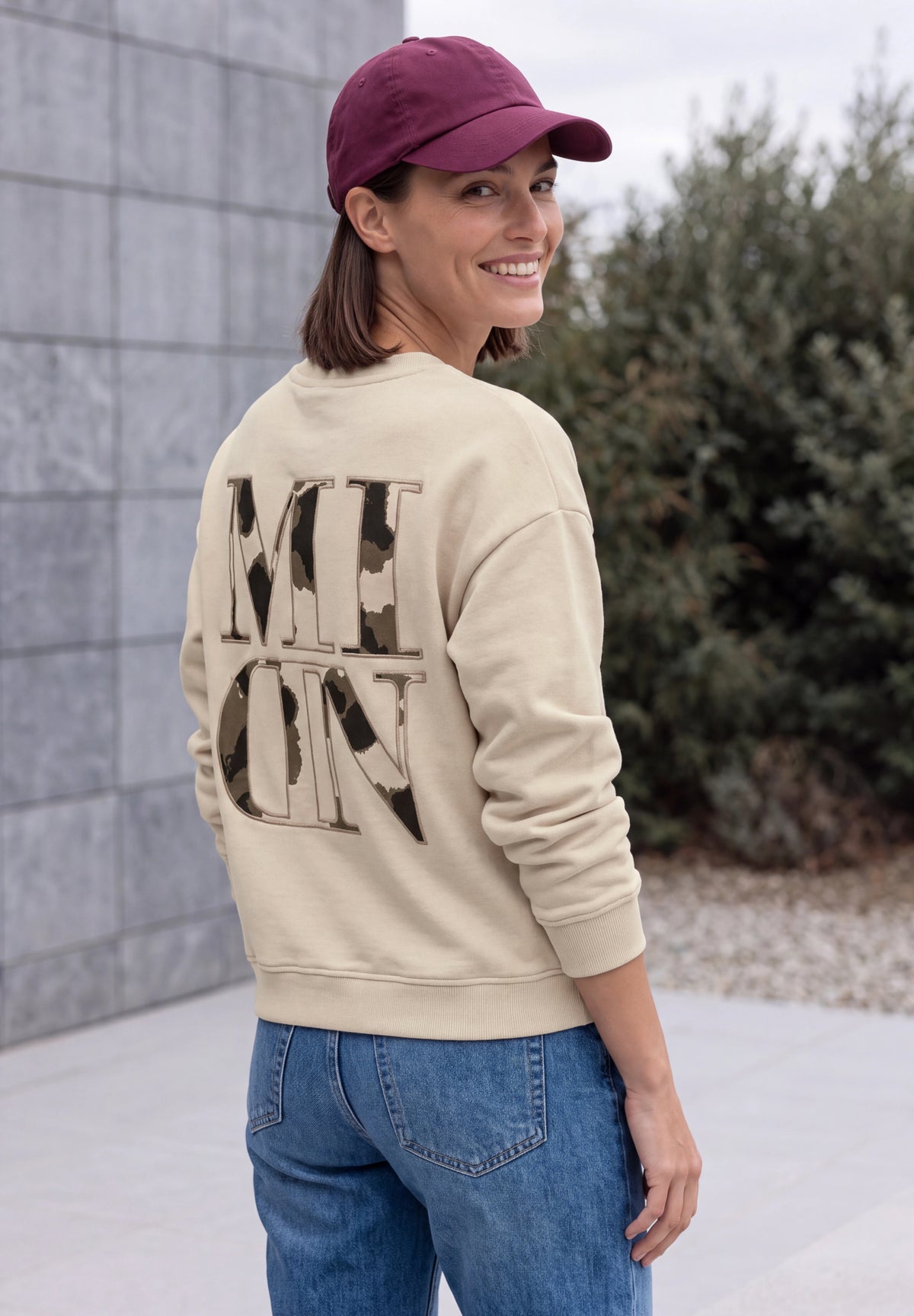 Cecil Sweater Partprint Bruin - OAK Fashion Noordwolde