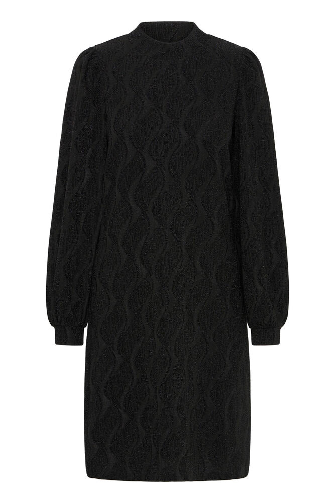 Fransa Jurk Avalon BLACK JACQUARD - OAK Fashion Noordwolde