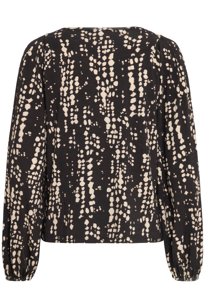 Fransa Top Cerica BLACK DRIZ DROP - OAK Fashion Noordwolde