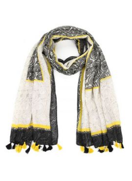 Sjaal zwart/ geel