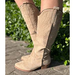 Cowboy Boot lang Suede khaki