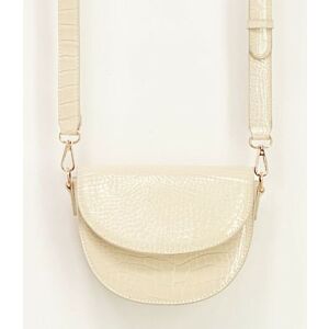 My Jewellery Schoudertas half rond met croco design Beige