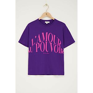 My Jewellery T-shirt Amour Pouvoir Paars