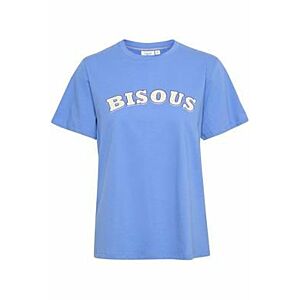 Saint Tropez T-Shirt Bisous Blauw