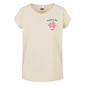 Azuka T-shirt Fleurs Naturel