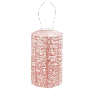 Lampion solar Cilinder Paisley Pink
