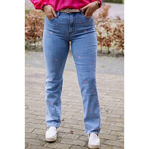 Oak Jeans Straight Hart Roze