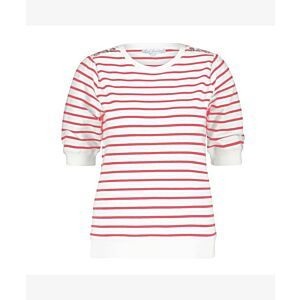 Red Button Top Terry Stripe Coral