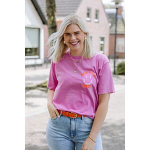 Oak T-shirt Smiley Pink (one size)