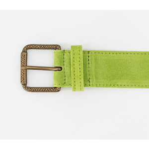 Riem Suede Groen Vierkante Gesp