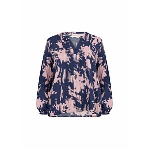 Wasabi Blouse Janni Blauw/Roze