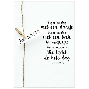 Poster A4 Begin de dag met een dansje