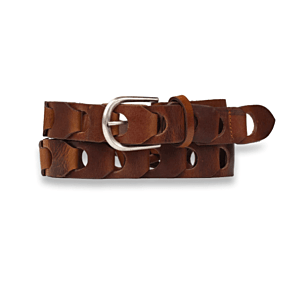 Riem met Schakels Patroon Cognac