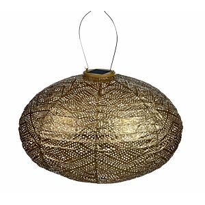 Lampion solar Oval Ikat Gold